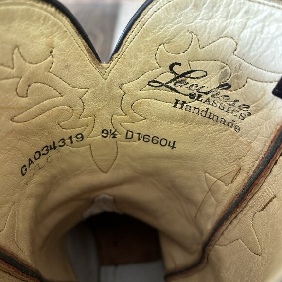 Lucchese Classics Handmade GA034319 Black Cherry Cowboy Boots Mens 9.5 D - Picture 5 of 11